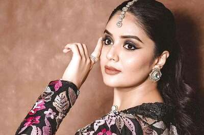 Actress Sreemukhi Channels Her Inner Diva In A Black Floral Lehenga