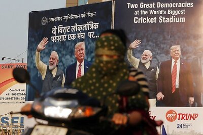Billboards Hailing India-US Ties Dominate Ahmedabad Skyline as City Welcomes Trump Today