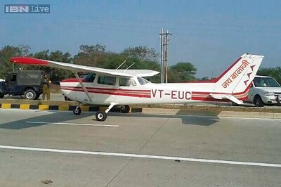 Photos: The plane that landed right in the middle of a busy highway in Madhya Pradesh