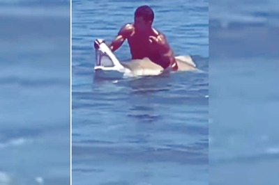 Chilling Video Shows Man Catching Shark, Opening Its Jaws With Bare Hands