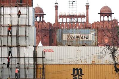 Delhi Police Makes 'Wall With Containers' Outside Red Fort Ahead of I-Day Celebrations