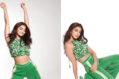 Throwback To When Pooja Hegde Stunned In A Green Chic Outfit Ahead Of Kisi Ka Bhai Kisi Ki Jaan's Release
