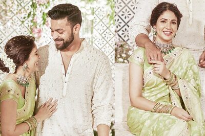 A Look at Lavanya Tripathi's Gorgeous Lime Green Banarasi Saree, Worn for Her Engagement to Varun Tej