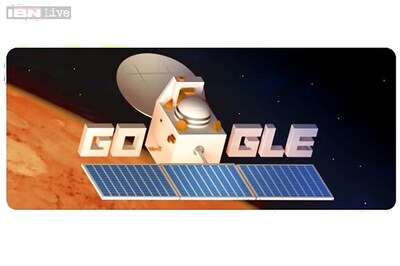Google posts a doodle on Mangalyaan completing one month in Mars orbit