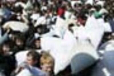 In Pics: Pillows, new weapons of mass destruction