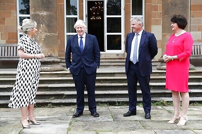 UK's Johnson seeks to quell Brexit fears in Northern Ireland