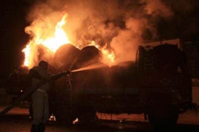 Telangana fire blazes again; Hyderabad shut