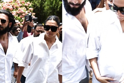 Deepika Padukone Flaunts Baby Bump for the First Time As Ranveer Singh Protects Her At Voting Booth | Watch