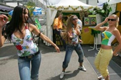 Brazil fans get dirty in Weggis