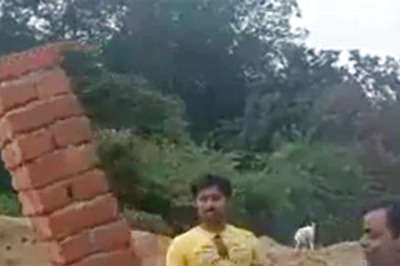 Brick Wall Collapses With UP MLA's Push; Akhilesh Shares Video, Tears Into BJP | WATCH
