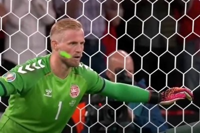 Outrage as Fan Shines Laser on Denmark Goalkeeper Kasper Schmeichel's Face Before Harry Kane Penalty