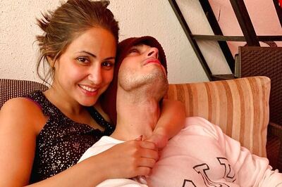 Hina Khan Celebrates BFF Priyank Sharma’s Birthday With a Blast