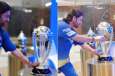 Ahead of MI vs CSK Clash, MS Dhoni Reunites with 2011 World Cup Trophy After 13 Years- SEE PICS