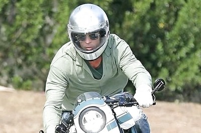 Brad Pitt Snapped Riding Motorcycle as He Visits Ex-wife Angelina Jolie's Residence