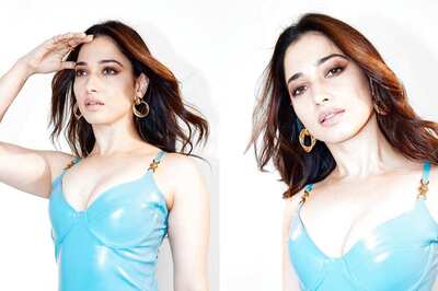 Tamannaah Bhatia Turns Up The Heat In Sizzling Aqua Bodycon Dress; Mrunal Thakur Reacts