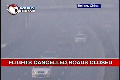 China covered by dense fog; Beijing air hazardous