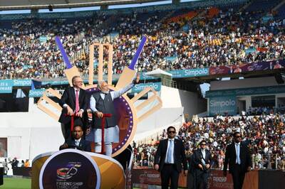‘Self-Obsession’: Congress Slams PM’s Lap of Honour Around Narendra Modi Stadium; BJP Counters