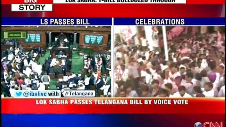 Celebrations in Telangana as Lok Sabha passes Bill