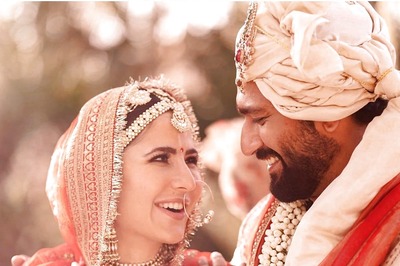 Photo: Katrina Kaif-Vicky Kaushal Wedding, Couple Dazzles in Sabyasachi Ensembles