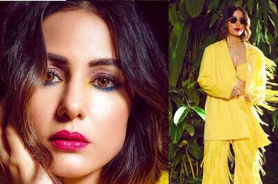 Hina Khan Shines Bright in a Yellow Pantsuit and Bralette; Gives off Hot Boss Lady Vibes