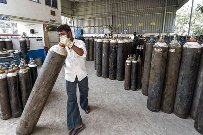 Indian Navy's Ship Airavat Arrives at Visakhapatnam With Covid-19 Relief Material