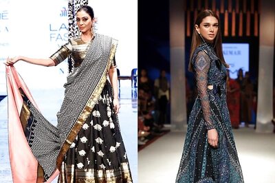 Tabu Walks Runway Barefoot in Ethnic Creation, Aditi Rao Hydari Stuns in Indo-western Fusion at LFW