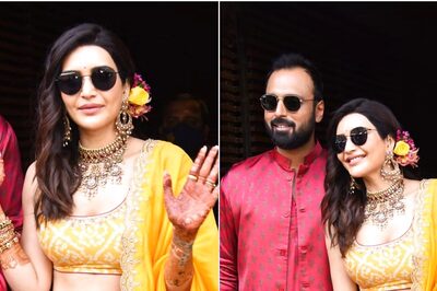 Karishma Tanna Flaunts Her Bridal Glow As She Poses With Beau Varun Bangera, Check Latest Mehendi and Haldi Pics
