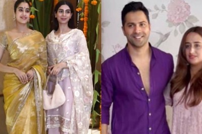 Ganesh Chaturthi: Varun Dhawan-Natasha Dalal Drop By Arpita Khan's Puja, Janhvi-Khushi At Manish Malhotra's