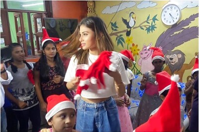 Mouni Roy Turns Santa Claus as She Celebrates Christmas with HIV-afflicted Kids