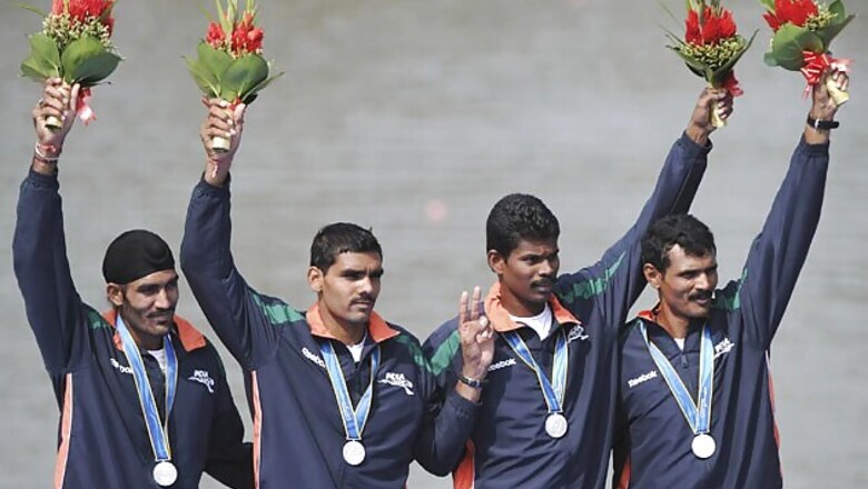 Indian rowers nestle at the Rowing Village